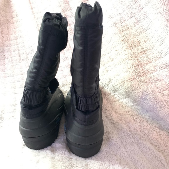 Youth Sorel Black Snow Boots Size 5 - Picture 10 of 11